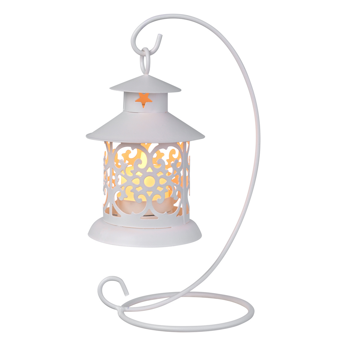 Hanging Lantern Candle Holder with Stand — Moroccan Style