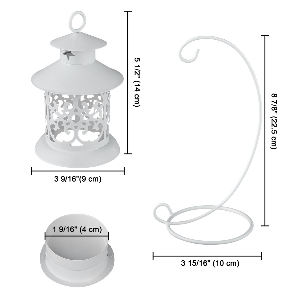Hanging Lantern Candle Holder with Stand — Moroccan Style