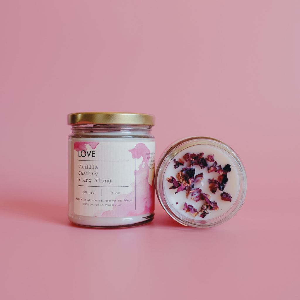 Love Petals Candle — Hand-Poured Rose Petal (Warm Floral)